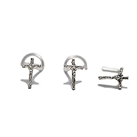 Cross Earrings/18g, 20g Nose Stud sterling silver nose stud/nose screw, Jewelry Nose Stud, Body Piercing Jewelry, Nose Piercing, Body Jewelry