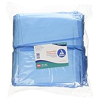 Dynarex 1340 Disposable UnderPad, Tissue Fill, 2 Ply, Medical-Grade Incontinence Bed Pad to Protect Sheet, Mattresses, and Furniture, 17