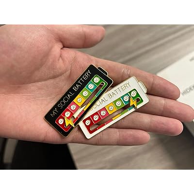 Mua Social Battery Pin - My social battery creative lapel pin, fun enamel  emotional pin 7 days a week,Functional Aesthetic Brooch trên  Mỹ  chính hãng 2024