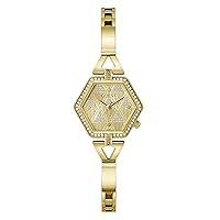 Women's 28mm Watch - Gold-Tone G-Link Champagne Dial Gold-Tone Case