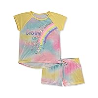 Girls' 2-Piece Rainbow Pajamas Set Outfit