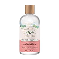 Humphreys Recharge Witch Hazel + Grapefruit Alcohol-Free Toner, Clear, 8 Ounce ( Pack of 1)
