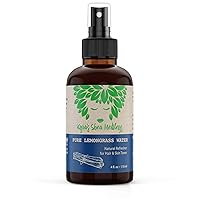 Multiuse Lemongrass Water Toner Mist for Face, Body, and Hair - Pure Distilled Lemograss Water Spray - Soothes and Hydrates Skin, Scalp, Hair, & Nails - 4 oz
