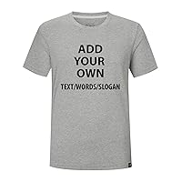 Men's Custom T-Shirt Add Your Personalized Funny Text Ultra Soft Cotton Tee for Women Also