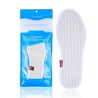 Cotton Sockless Shoe Insoles Inserts, Barefoot Shoe Inserts, Ordor Control Fully Washable, Perfect for Keeping Feet Dry and Fresh US 11/ EU 41