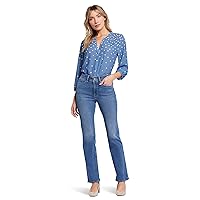 Nydj Womens Petite High-Rise Marilyn Straight In Fairmont
