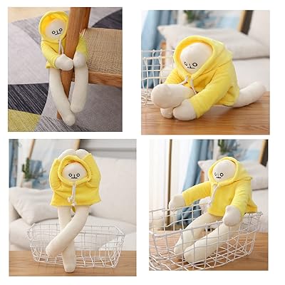 Plush Banana Man Toy Stuffed Doll with Magnet Funny Man Doll Decompression  Toy