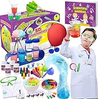 UNGLINGA 70 Lab Experiments Science Kits for Kids Age 4-6-8-12 Educational Scientific Toys Gifts for Girls Boys Fruit Circuits STEM Activities Erupting Volcano Chemistry Set Crystal Growing 