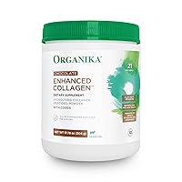 Organika Chocolate Enhanced Collagen - Grass-Fed Collagen with Real Cocoa, Sugar-Free, Type I and III, for Healthy Hair, Skin, Nails, Joints - 17.78 oz