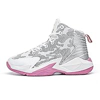Kids Basketball Shoes Boys Girls High-Top Sneakers Durable Lace-up Non-Slip Sport Shoes(Little Kid/Big Kid)