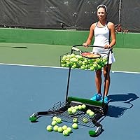 Tennis Multimower - Tennis Ball Mower & Teaching Cart - 300 Ball Capacity, 2 Baskets - Easy to Transport - Jam-Free - Hinged Arms to Pass Through Gates - Weatherproof Cover Included