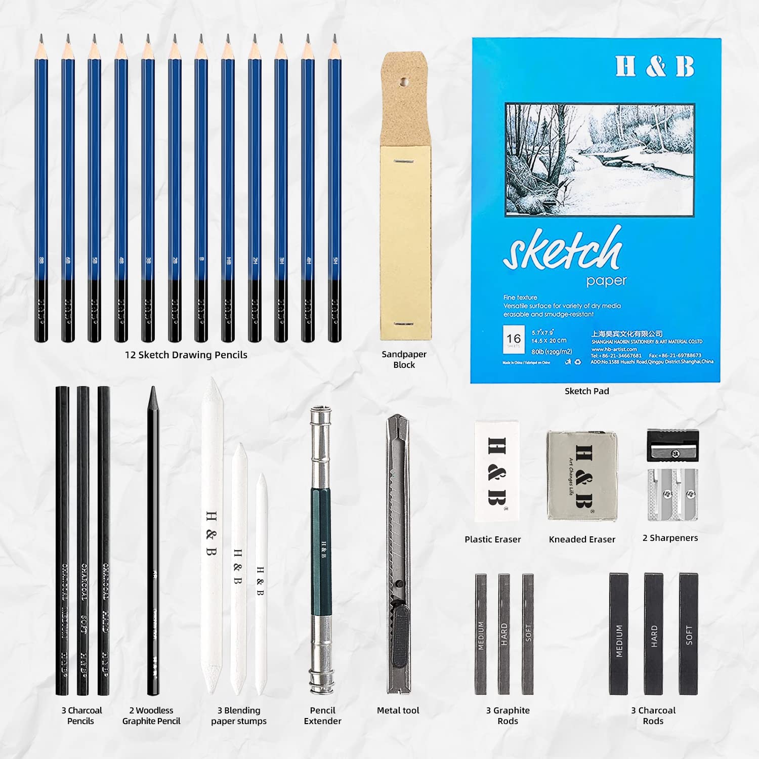 Castle Arts 40 Piece Drawing and Sketching Graphite Pencil Art Set in Zip  Up Case – Castle Arts USA