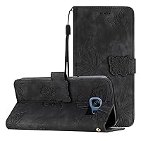 Smartphone Flip Cases Phone Case Compatible with Samsung Galaxy S7 Wallet Case Flip Covers with Card Holder and Magnetic Closure Leather Shockproof Protective Cases Flip Cases (Color : Black)