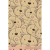 Teddy Bear Notebook: Notebook Journal For Teens and Adults | 120 Pages | Grey Lines | Glossy Cover | 6 x 9 In