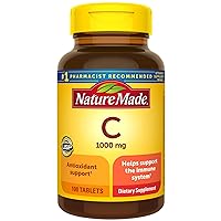Nature Made Vitamin C 1000 mg, Dietary Supplement for Immune Support, 100 Tablets, 100 Day Supply
