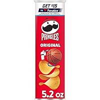 Pringles Potato Crisps Chips, Lunch Snacks, On-The-Go Snacks, Original, 5.2oz Can (1 Can)
