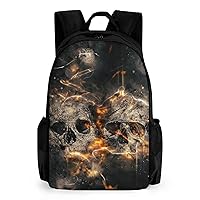 Decay Skull 17 Inch Laptop Backpack Large Capacity Daypack Travel Shoulder Bag for Men&Women
