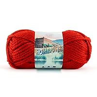 Lion Brand Yarn Hometown Yarn, Bulky Yarn for Knitting and Crocheting, Cincinnati Red, 192 Foot (Pack of 1)