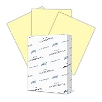 Hammermill Colored Paper, 20 lb Canary Printer Paper, 8.5 x 11-1 Ream (500 Sheets) - Made in the USA, Pastel Paper, 103341R, 1 Ream | 500 Sheets, Letter (8.5x11)