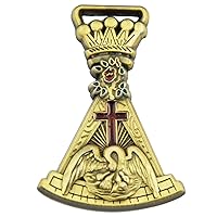 18th Degree Masonic Pendant - [Brass][1 3/8'' Tall]