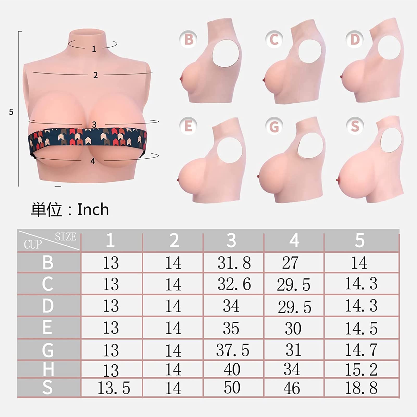 GOUTUI Silicone Breast Silicone Filled Z Cup Realistic Breast Enhancer Prosthesis Breasts Forms Breast Plate Breast Silicone for Crossdressers Prothesis Cosplay 1 Tan