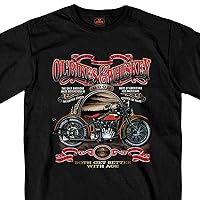 Hot Leathers Black Ol' Bikes & Whiskey T-Shirt