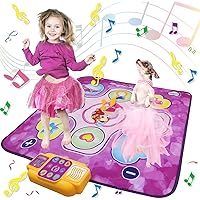 Dance Mat Toys For 3 4 5 6 7 8 9 10+ Year Old Girls Birthday Gifts, Musical Dance  Mat For Kids, Dance Pad With 6 Game Modes, Built-in Music, Adjustabl