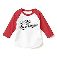 Daddy's Lil Monster (LOG) UNISEX CHILD 3/4 Sleeve Raglan Children