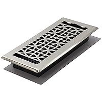 Decor Grates ECH410-NKL Eclipse Plated Floor Register, 4-Inch by 10-Inch, Nickel