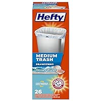 Hefty Medium Trash Bags, Ocean Water Scent, 8 Gallon, 26 Count