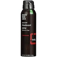 Every Man Jack Cedarwood Spray Deodorant, 3.5 Oz