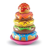 Learning Resources Smart Snacks Stack 'em Up Doughnuts - 7 Pieces, Ages 18+ months Fine Motor Skills Toys, Toddler Counting Toys, Donut Toys, Educational Toys for Kids
