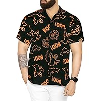 LA LEELA Mens Hawaiian Shirts Short Sleeve Button Down Shirt Men's Summer Shirts Beach Holiday Hawaii Island Shirts for Men