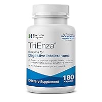 – TriEnza – 180 Capsules (90 Doses) – Broad-Spectrum Enzymes for Digestive Intolerances – Supports Digestion of Gluten, Casein, Soy, Proteins, Carbohydrates, Sugars, Fats & Polyphenols