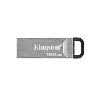 Kingston DataTraveler Kyson USB 3.2 Gen 1 USB Stick 128GB with Stylish, Capless Metal Housing