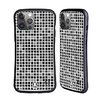 Black Mosaic Tiles Hybrid Case Compatible with Apple iPhone 14 Pro Max