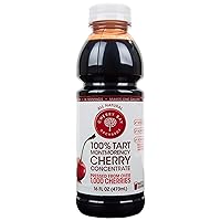 Tart Cherry Concentrate - All Natural Juice to Promote Healthy Sleep, 16oz Bottle - Gluten Free, Natural Antioxidants, No Added Sugar or Preservatives