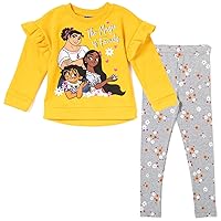 Disney Encanto Mirabel Luisa Isabela Girls Pullover Fleece Sweatshirt and Leggings Outfit Set Toddler to Little Kid