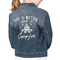 Life Is Better Around the Campfire Kids' Denim Jacket - Hiking Stuff - Present for Girls