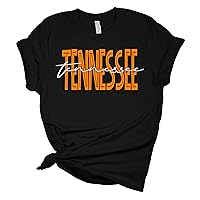 Womens Tennessee Tshirt Football TN Orange Script T Team Color Tennessee Game Day Short Sleeve T-Shirt Graphic Tee