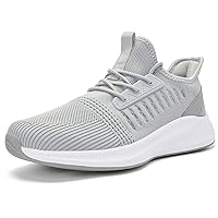 Akk Mens Slip On Walking Shoes Breathable Running Shoes Lightweight Tennis Athletic Fashion Sneakers Gym Workout Casual Shoes