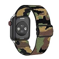 Stretchy Nylon Loop Bands Compatible with Apple Watch 38mm 40mm 41mm 42mm 44mm 49mm Adjustable Soft Elastics Strap Compatible with Apple Watch SE Ultra iWatch Series 8/7/6/5/4/3/2/1