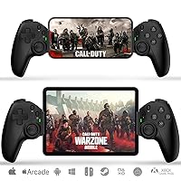 arVin Mobile Game Controller for iPhone/iPad/Android/Tablet/Switch/PS4/PC, Replacement for PS Portal, Wireless Gamepad with Hall Effect Joystick & Trigger/Back Key/Turbo/Support Streaming/Cloud Gaming