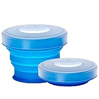 GoCup | Compact Storage | On the Go Cup | BPA-free, PC-free, Phthalate-Free, Large (8 fl.oz/237ml), Blue