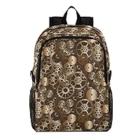 ALAZA Steampunk Gear Wheels Colored Packable Backpack Travel Hiking Daypack