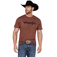 Wrangler Men's Western Crew Neck Short Sleeve Tee Shirt