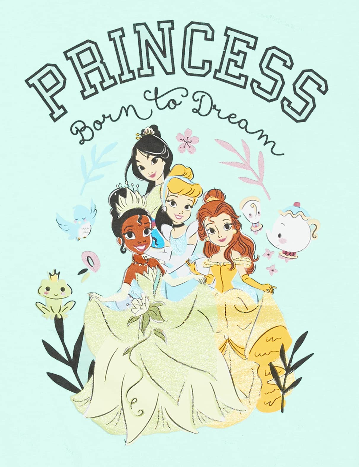 Disney Princess Girls T-Shirt-Cinderella, Belle, Tiana