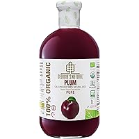 Georgia’s Natural Organic Plum Juice – All-Natural, Cold Pressed Pure Juice – Not From Concentrate – No Added Sugars or Water – No Gluten, GMOs, Preservatives – 33.81 Fl Oz Bottle