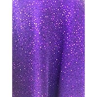 Four-Way Stretch Purple Nylon Spandex Fabric with Glitter Selena Design/Sold by The Yard 60