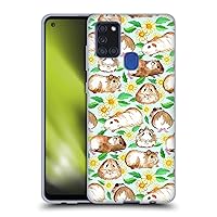 Head Case Designs Officially Licensed Micklyn Le Feuvre Guinea Pigs and Daisies in Watercolour On Mint Patterns 2 Soft Gel Case Compatible with Samsung Galaxy A21s (2020)